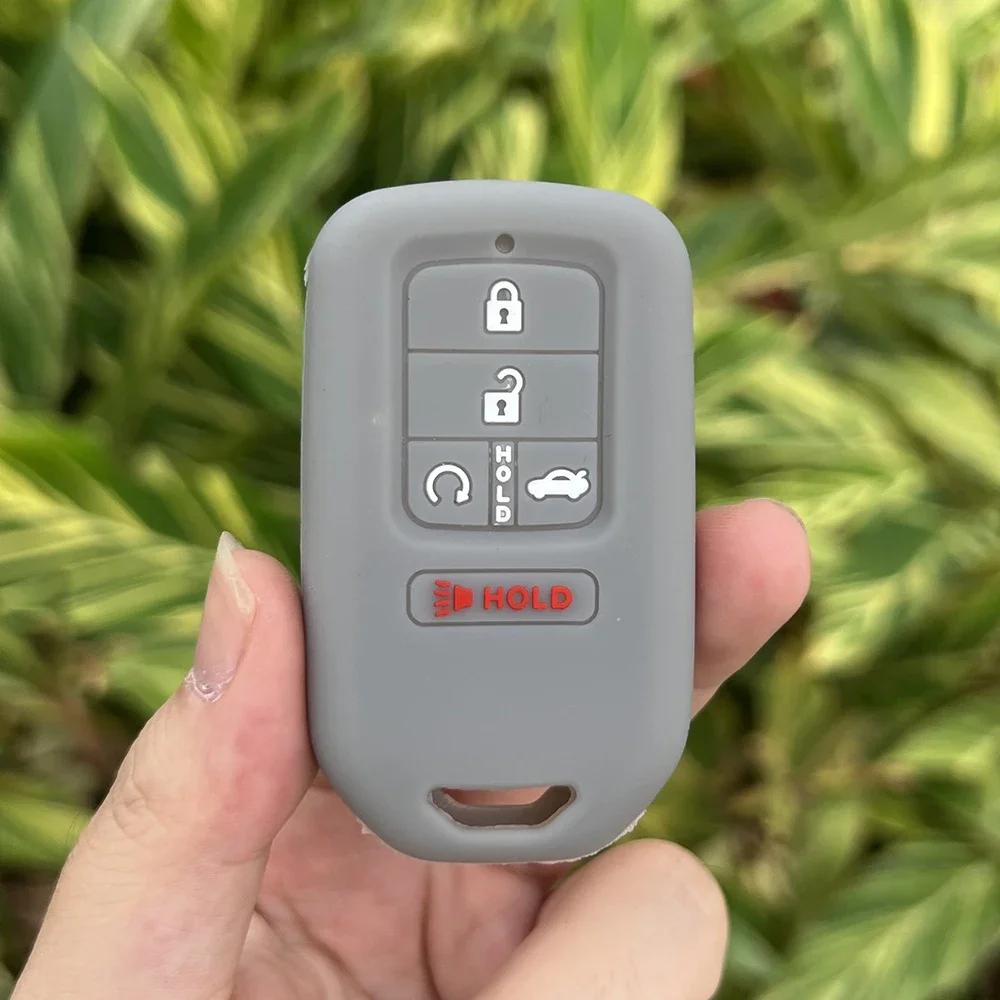 Silicone Car Key Case Holder Shell Soft Remote Cover Protector for Honda Accord Civic Pilot Fit Smart Key Chain Accessories