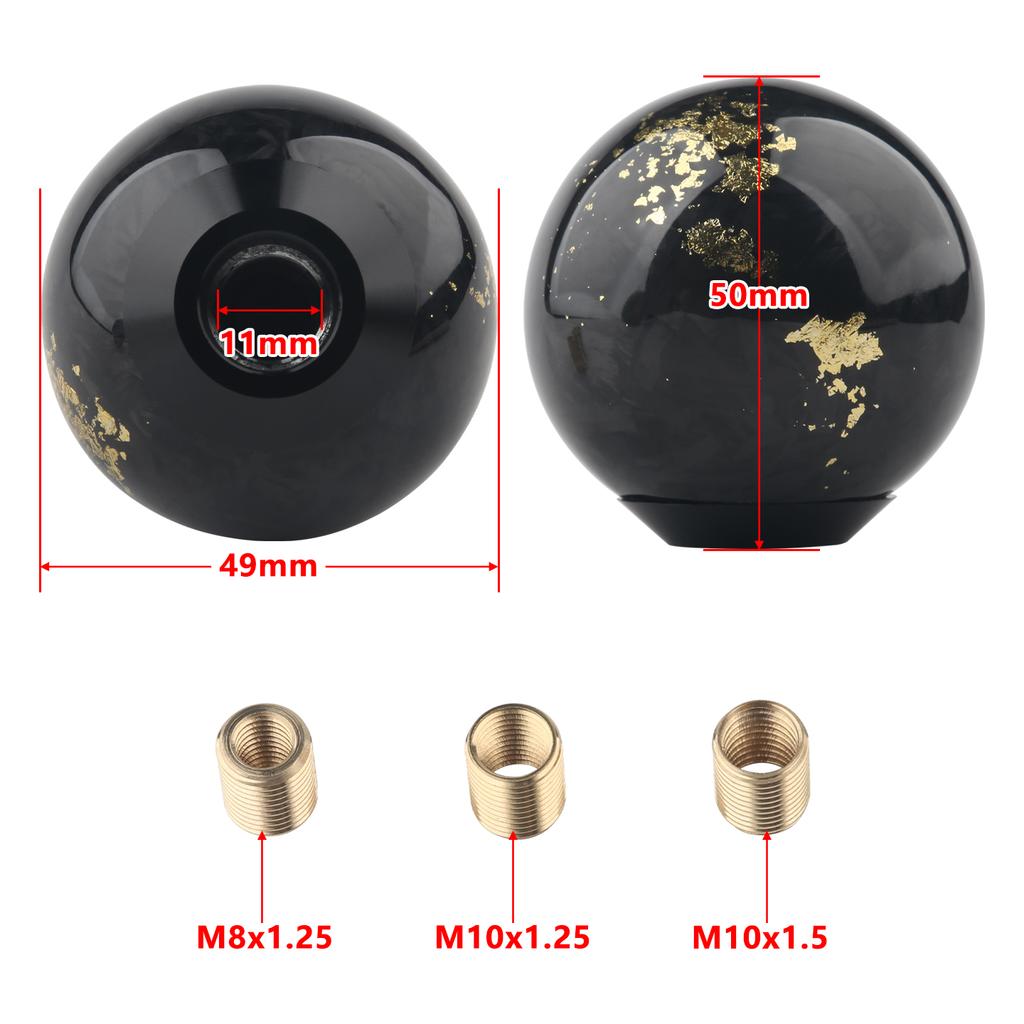 Racing Universal Forged Fiber Gear Shift Knob Cylindrical And Spherical Shift Knob For Most Car Decorations Accessories