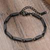 Vnox Mens Geometric Rhombus Chain Bracelet,Casual Stainless Steel Metal Links Wristband, Length Adjustable
