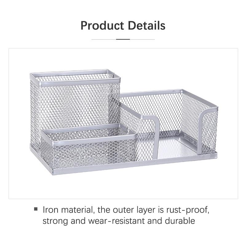 Multifunctional Pen Holder Creative Metal Iron Art Storage Pen Holder Student Stationery Desktop Office Storage Box