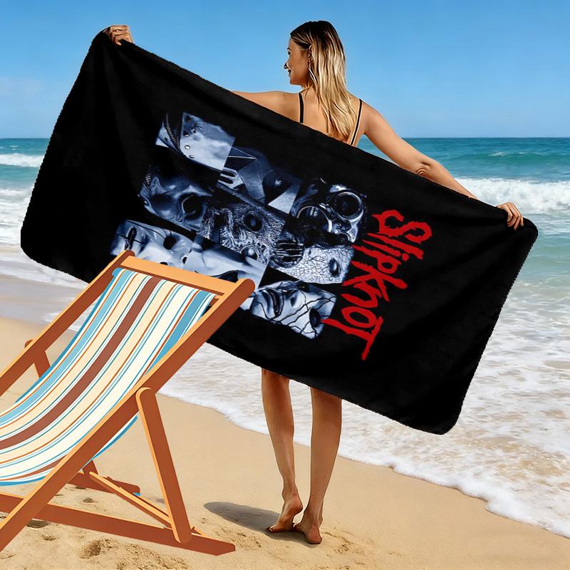 Slipknot: Rebellion beach towel Outdoor camping Beach towel for vacation photos seaside swim Outdoor pool towel printing Travel and vacation towels