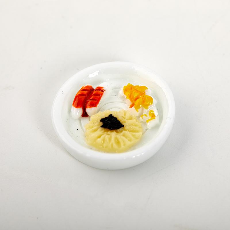 5Pc 1/12 Dollhouse Miniature Breakfast Plate Egg Bread Mini Food Model Ornaments