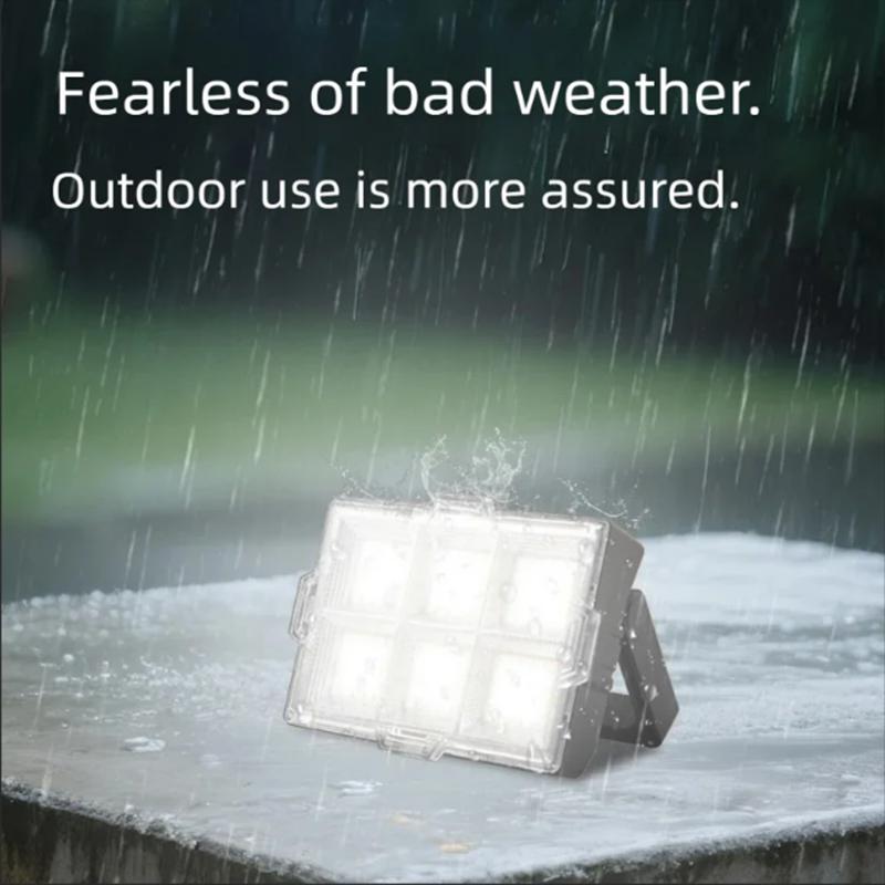 Super Bright Solar Work Light LED Portable Flood Lights with Stand 4Modes Waterproof Rechargeable Outdoor Lamp for Job Site Camping