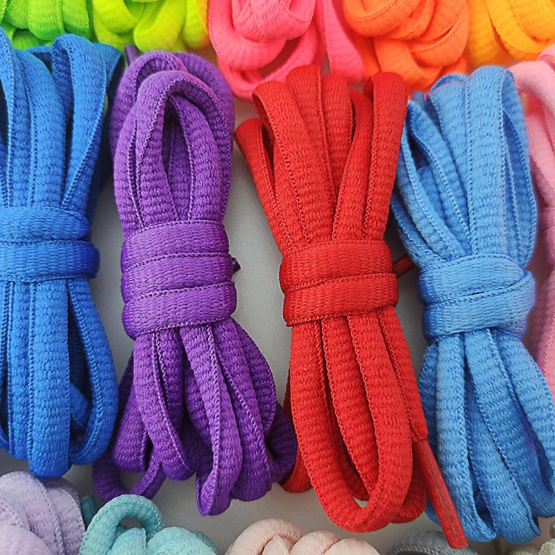 Colorful Semi-Round Shoelaces for Sneakers and Boots - 7mm 