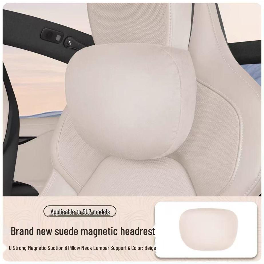Xiaomi SU7 Magnetic Headrest Neck Support & Lumbar Pillow for Car