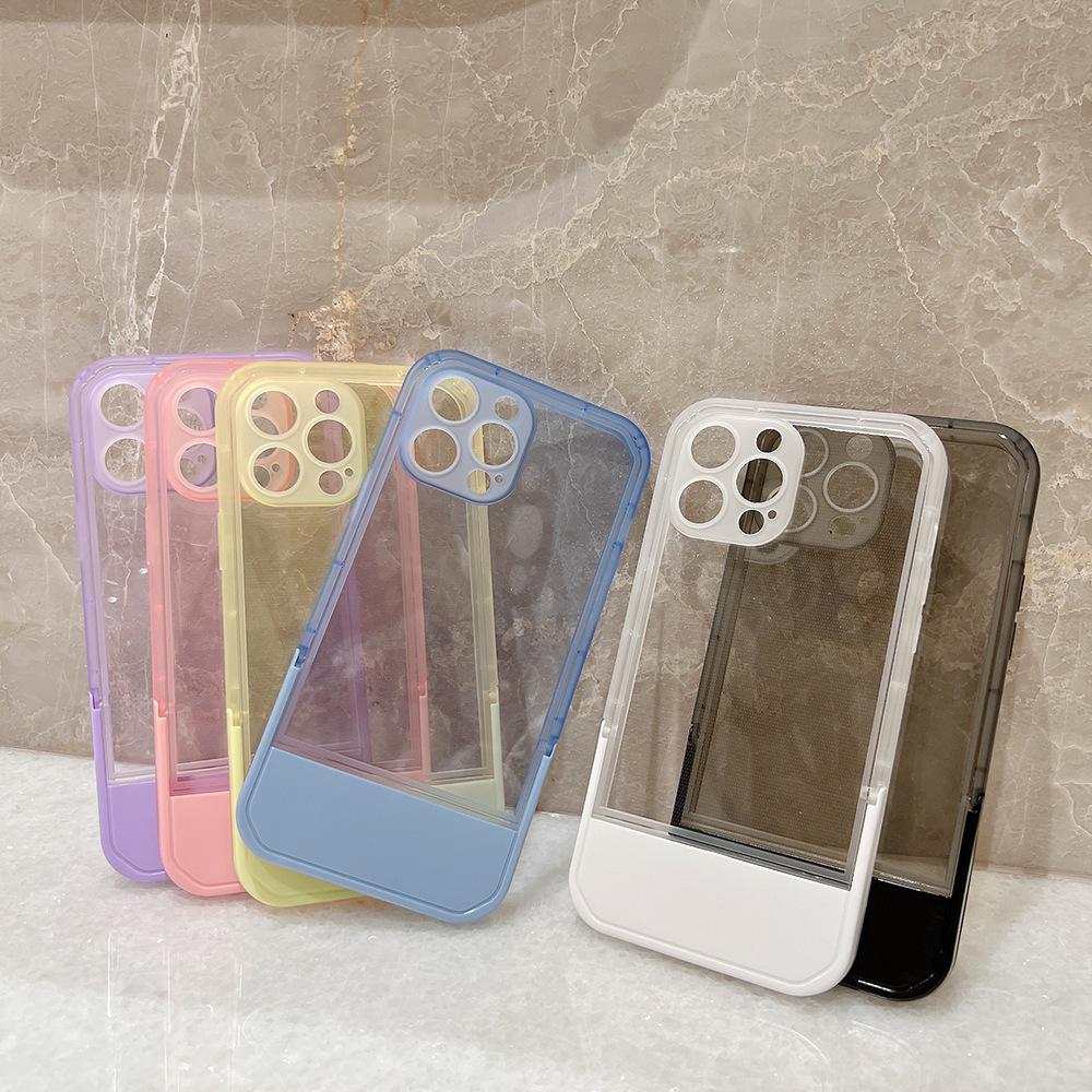 

Invisible Bracket Mobile Phone Case Suitable for IPhone 14 Mobile Phone Case 15Pro Apple 13/12 Simple Anti-fall Protection Case Apple 15Plus