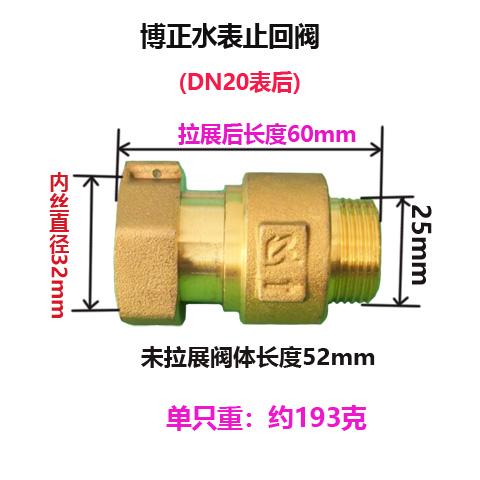 DN15 DN20 DN25 1/2" 3/4" 1" BSP Femmina Maschio Ottone Valvola di Ritegno Unidirezionale Non Ritorno Per Installazione Prima O Dopo il Contatore dell'Acqua