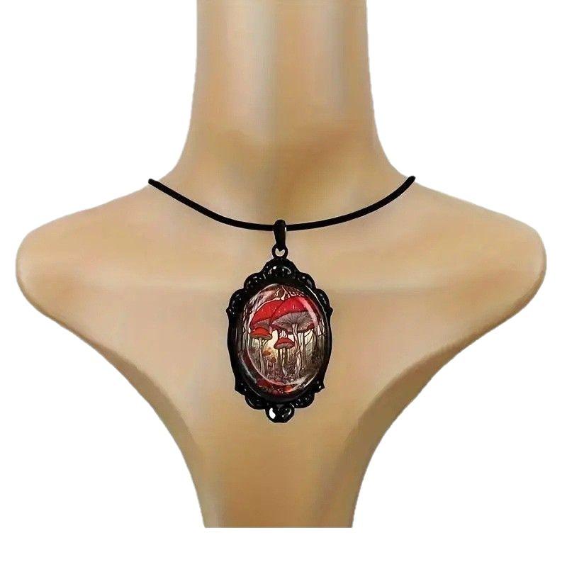Pendant Poisonous Mushroom, Jewelry Arbor Day Gift Necklace