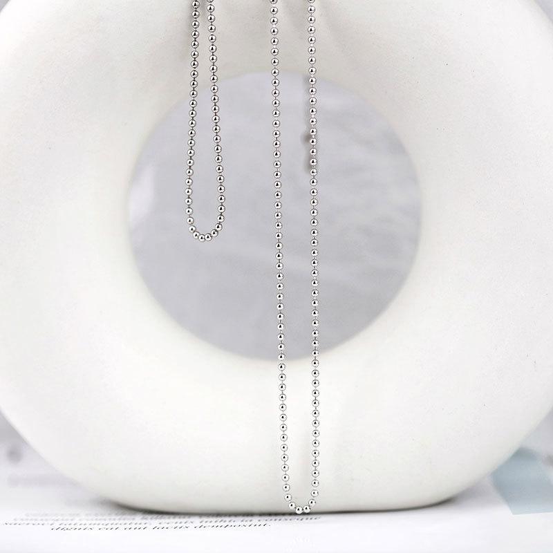 Whole Body Round Bead Choker Necklace Japanese and Korean Chic Versatile Simple Collarbone Chain for Women