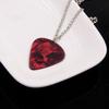 Gitarrenplektrum Halskette Herz Rubin Anhänger Halskette Seltsame Horror Gitarrenplektrum Anhänger Halskette Cosplay Schmuck Geschenke