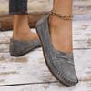 Women's Retro Flat Loafers With Stitching