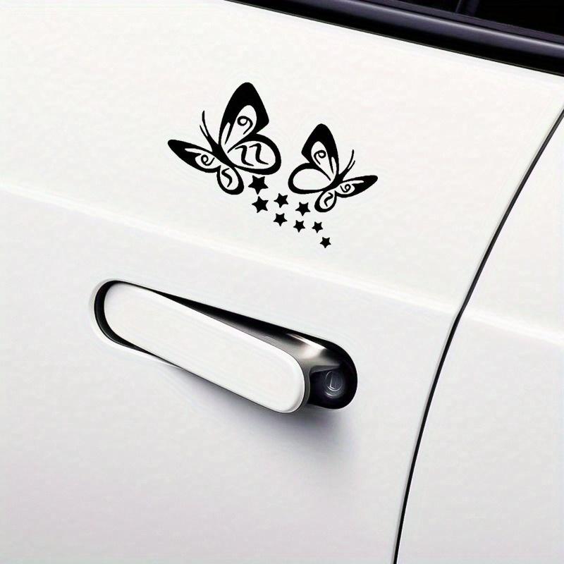 

1pc Black Butterfly Car Window Sticker, Animal Glass Decal one-size чёрный