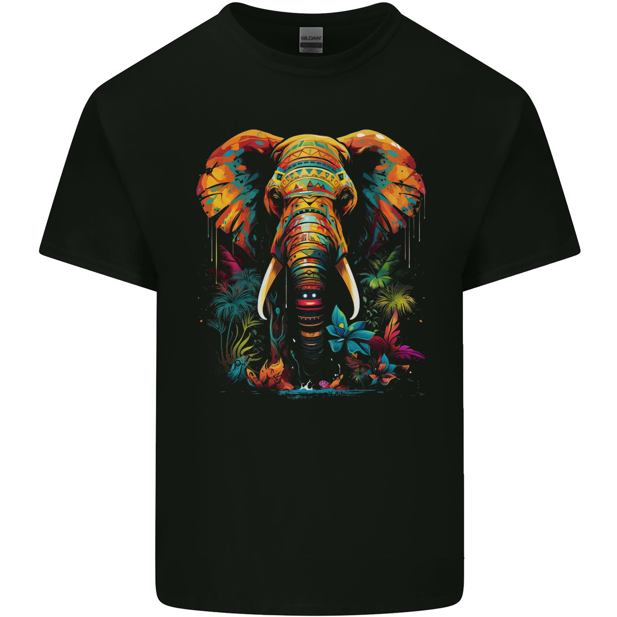 Tropical Elephant Unisexs Light Cotton TShirt S