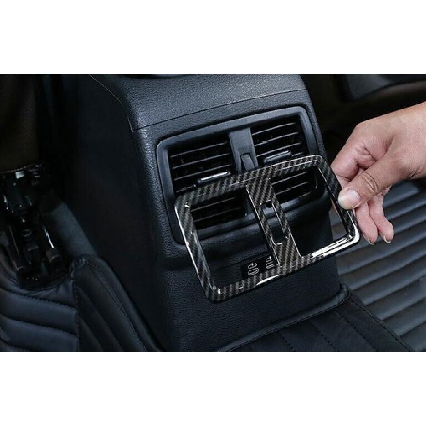 For BMW X1 F48 2016-19 ABS Carbon Fiber Inner Car Rear Air Outlet Vent Cover