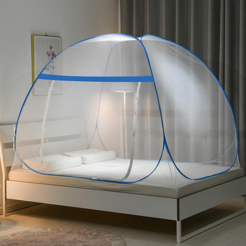 

Free Install Foldable 3-Door Mongolian Yurt Mosquito Net – Mosquito Proof, 1.5m/1.8m Bed Size: 1.2m width x 2.0m length