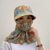 WTEMPO Cappelli Estivi Stampati con Protezione Solare Antivento Antipolvere Protezione Viso Collo Femminile Ciclismo Lavoro all'Aperto Cappelli da Sole