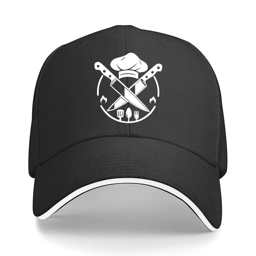 Unisexs Vintage Chef Print Adjustable Washable Outdoor Hat Suitable for Classes Casual Wear Outdo Sandwich Baseball Cap