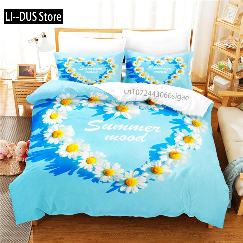 Little Daisy Bedding Set Duvet Cover Set 3d Bedding Digital Printing Queen Size Bedding Set Fashion Design