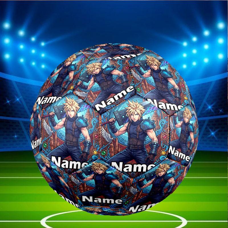 Custom Name Personalized Final Fantasy Print Size 5 Soccer Ball Training & Match Football, for Team, Kicking, Gift for Football Enthusiasts