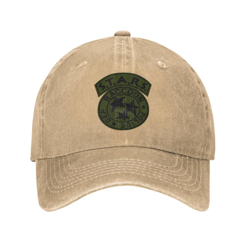 S.T.A.R.S. Raccoon Police Department Baseball Cap Classic Distressed Denim Headwear Unisex Activities Unstructured Soft Hats Cap