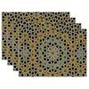 4/6pcs Set Moroccan Islamic Tile Pattern Placemats, Seasonal Daily Holiday Decoration, Suitable for Home Kitchen Dining Room Gatherings, Indoor and