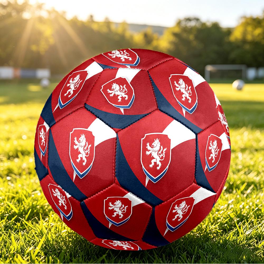 Czech Republi Football Printed Size 5 Soccer Ball Wear Resistant Standard Adult Training Football Fan Gift for Indoor Outdoor Match Sports