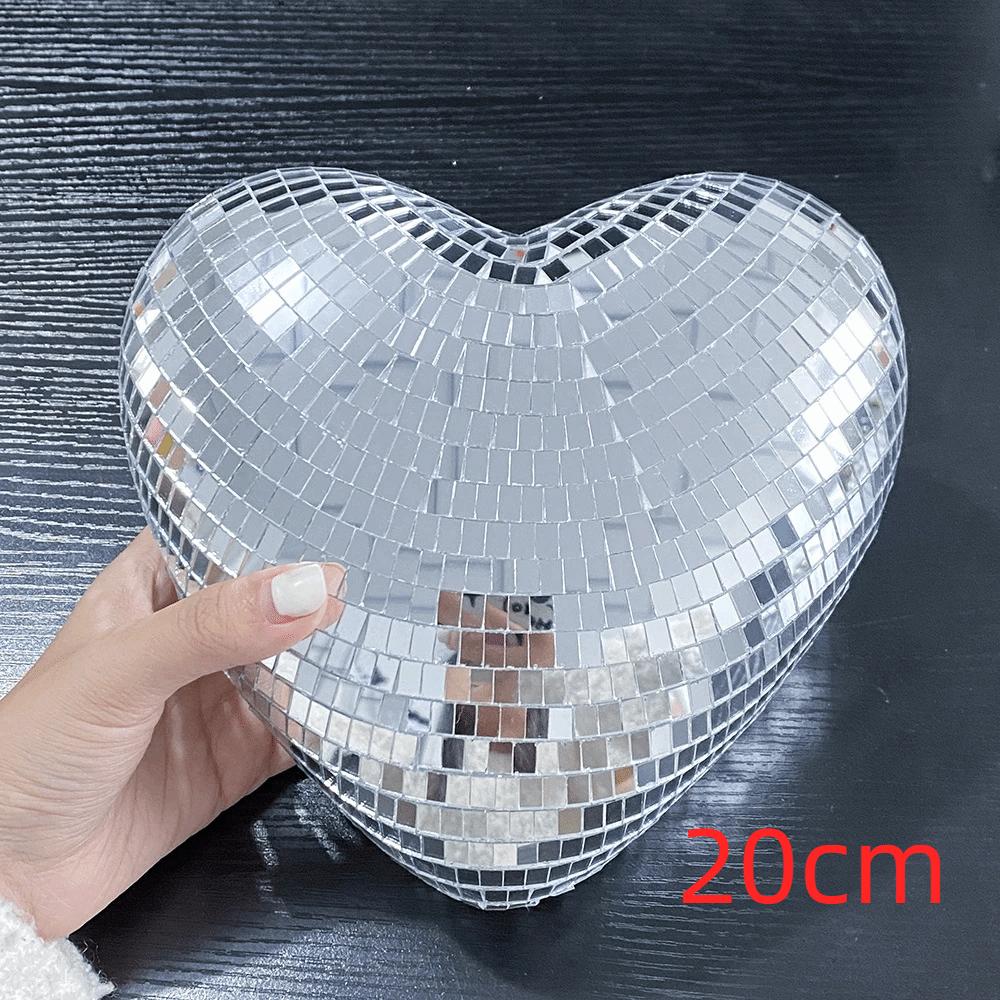 Lightweight Heart-Shaped Pendant Reflective Disco Ball Ornaments Disco Ball Decorations Garden