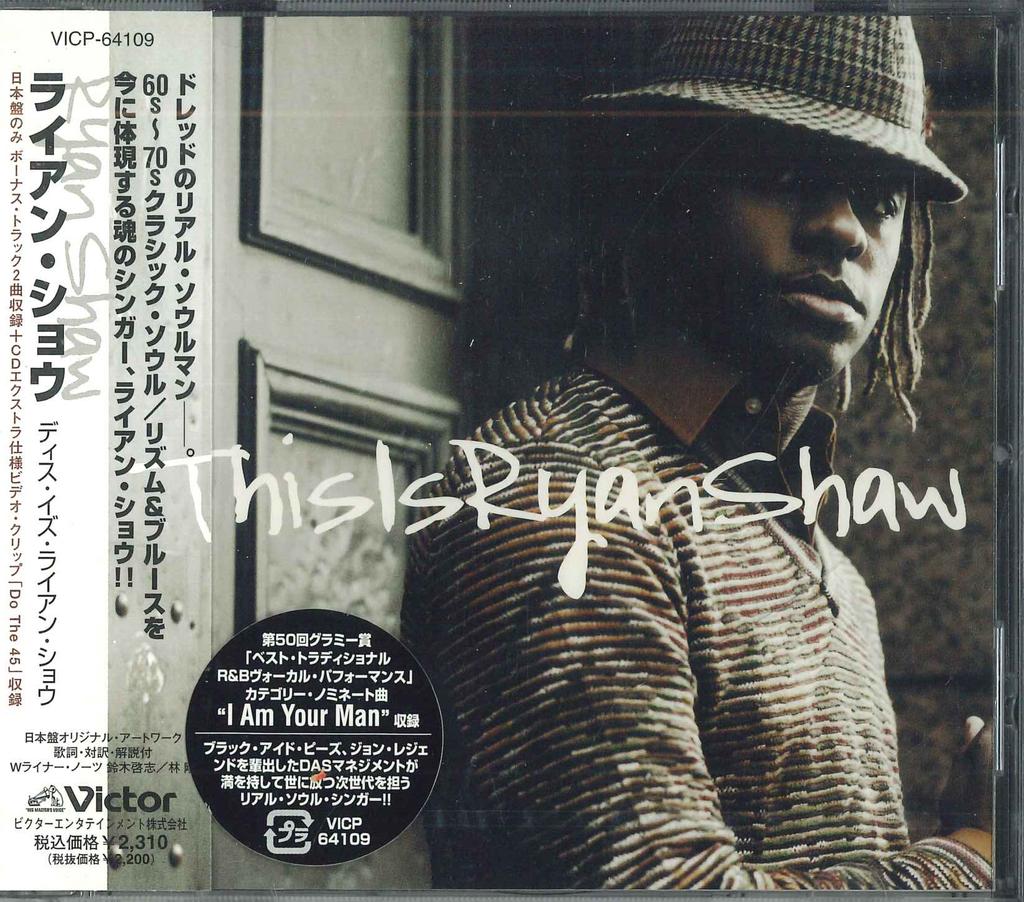 CD RYAN SHAW - This Is Ryan Shaw VICP64109PROMO Victor 2008 Japan Obi Soul/Funk Used