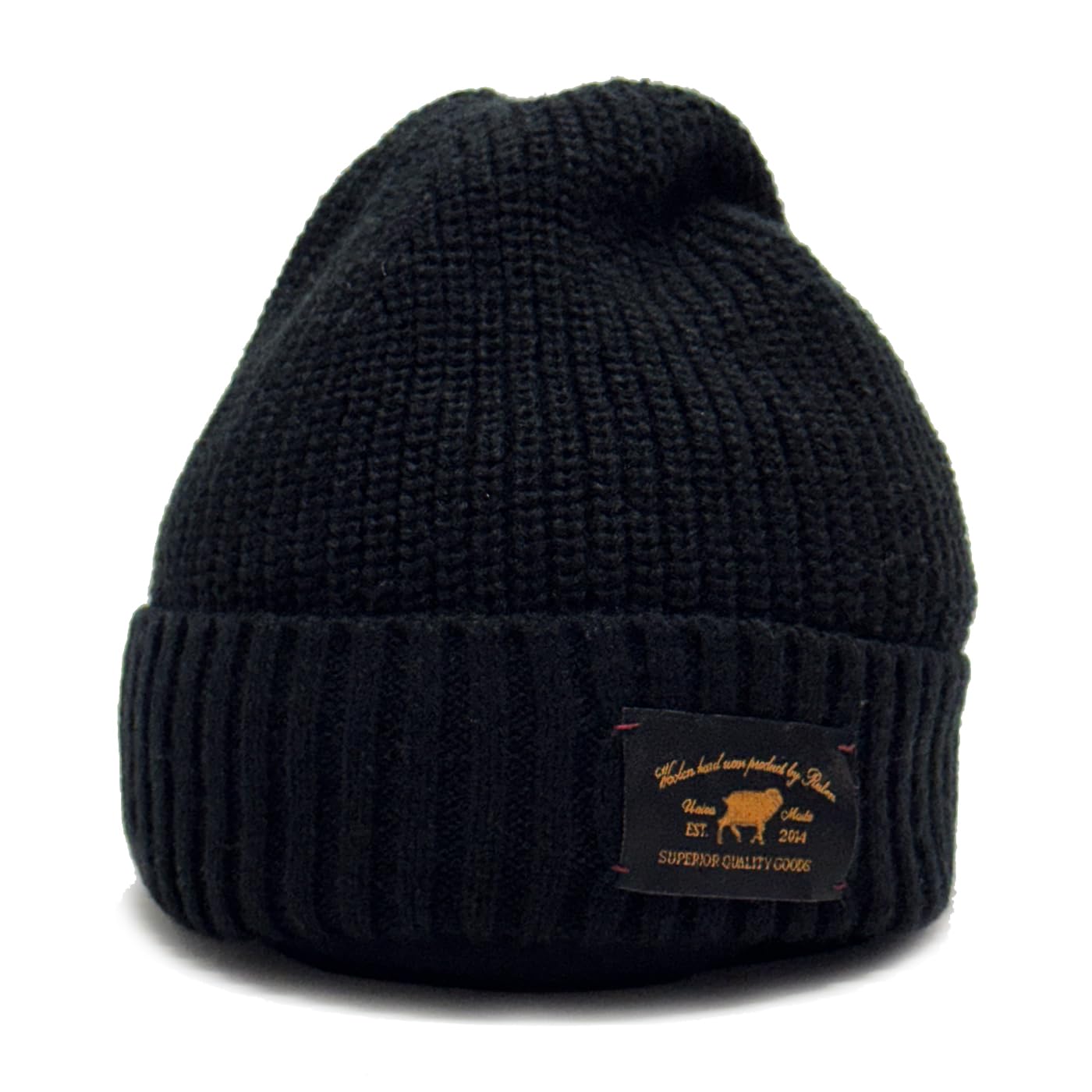 

WAPPEN RIB BOA WATCH Patch Rib Boa Watch Knit Cap Knit Hat Rib Knit Back Boa Soft Touch Light Soft Material FREE Black [Ruben] чёрный