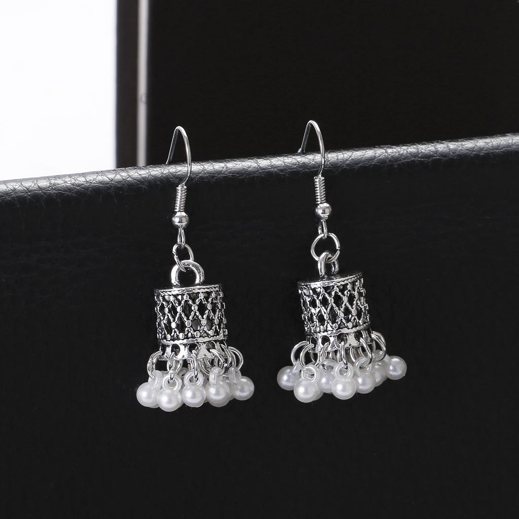 Pendientes Piercing Indian Zircon Jhumka Tassel Earrings Women Accessories Kolczyki Copper Color Earring Trendy Party Ear Rings