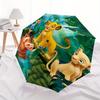 1pc The Lion King Simba and Friends Cartoon Umbrella, Portable 3-Fold Compact Umbrella, Suitable for Camping, Hiking and Travel, Ideal Easte