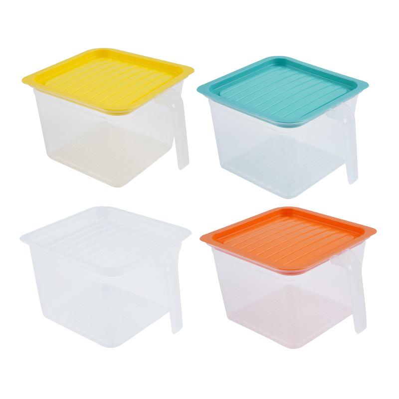 Refrigerator Storage Box, Transparent Freezer Plastic Fruit and Vegetable Preservation Storage Box, Sealed Jar Preservation Storage Box