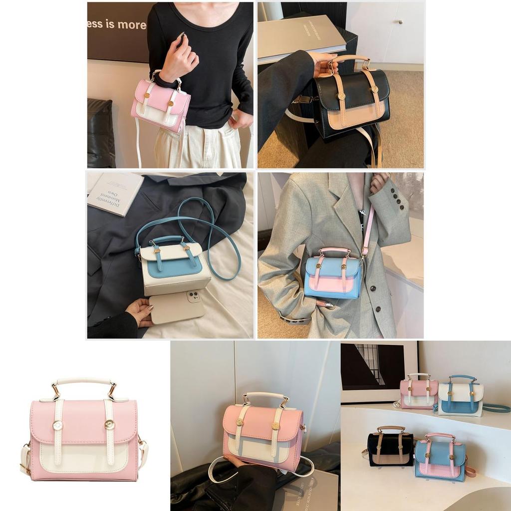 Stylish Color Block Handheld Shoulder Bag For Women In Fresh Summer Design 2024