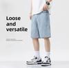 Summer Men's  Classic Shorts Jeans Men Denim Pants Straight Stretch Casual Cool Thin Knee Length Blue Daily Trousers