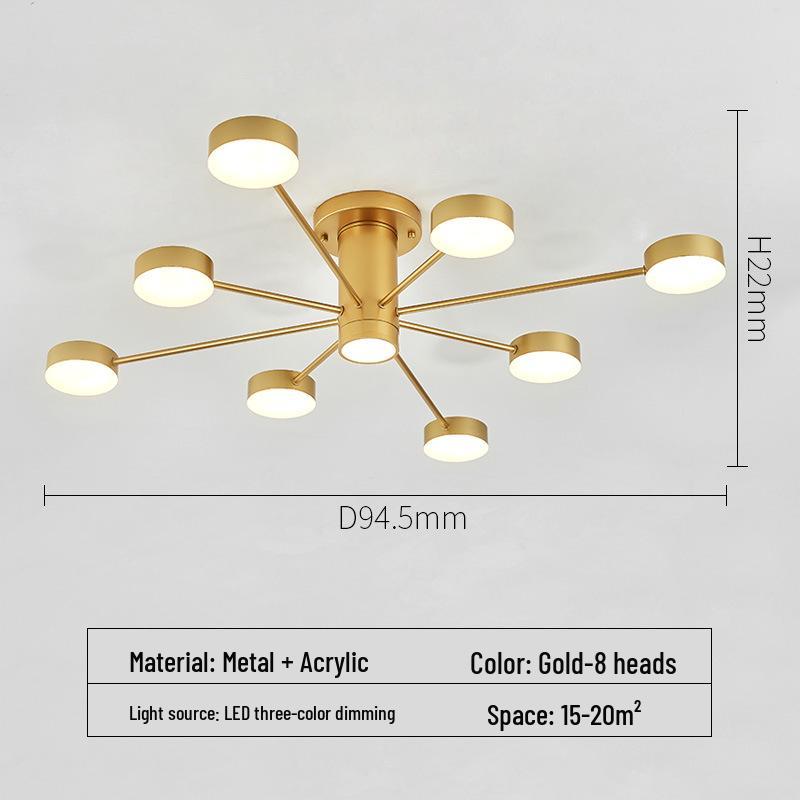 Nordic LED Ceiling Light: Modern Minimalist Design for Bedrooms & Living Rooms