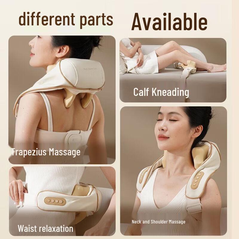 HEZHENG Neck and Shoulder Kneading Massager with Heat CN plug (adapter included)