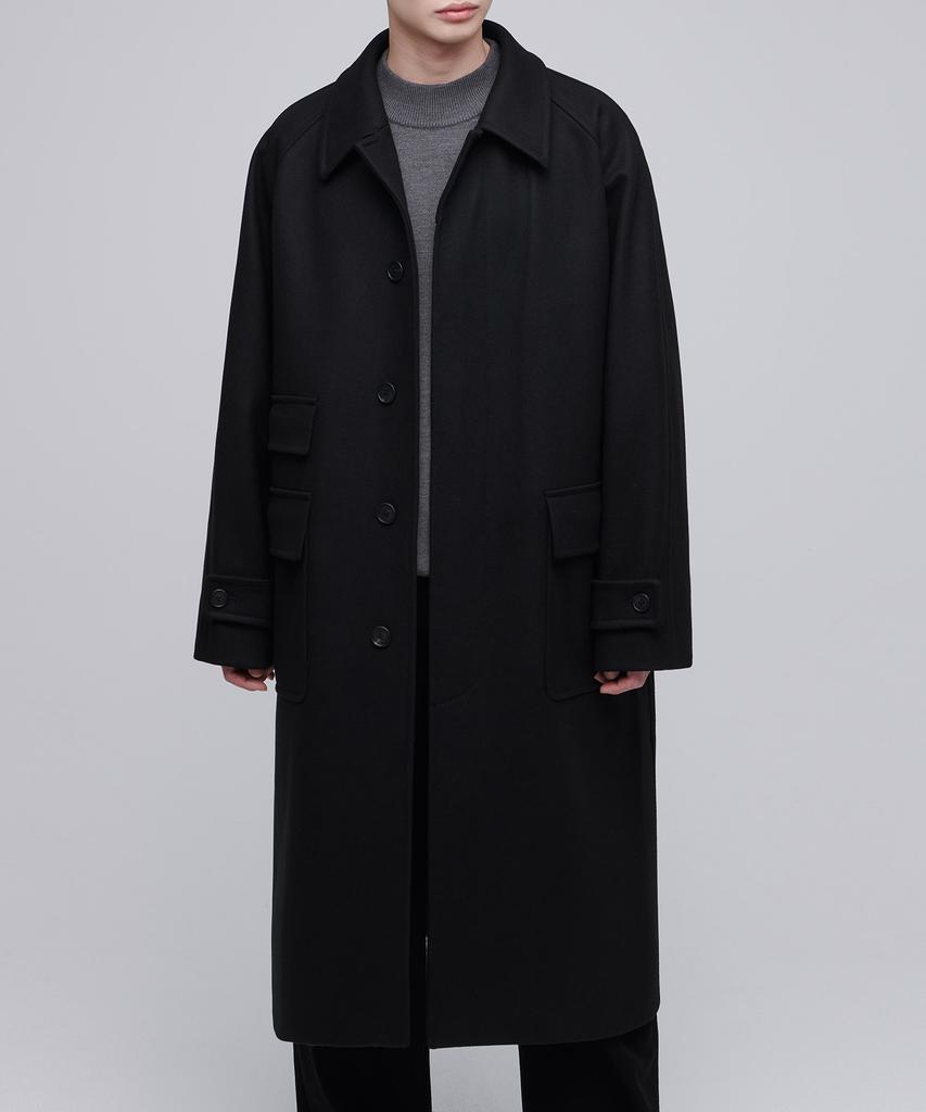 Musinsa Standard Mtr Oversized Balmacaan Coat [Black]