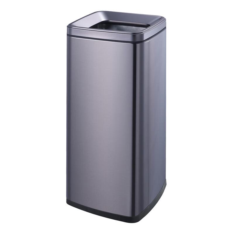 Commercial Stainless Steel Rectangular Open Top Trash Can, 23L