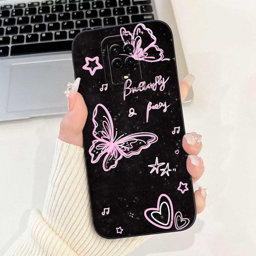 Casing For Redmi Note 9 9S 9Pro 4G Back Cover For Redmi Note 9 Pro Case Cute Cartoon Fashion Flowers Silicone Shockproof Bumper