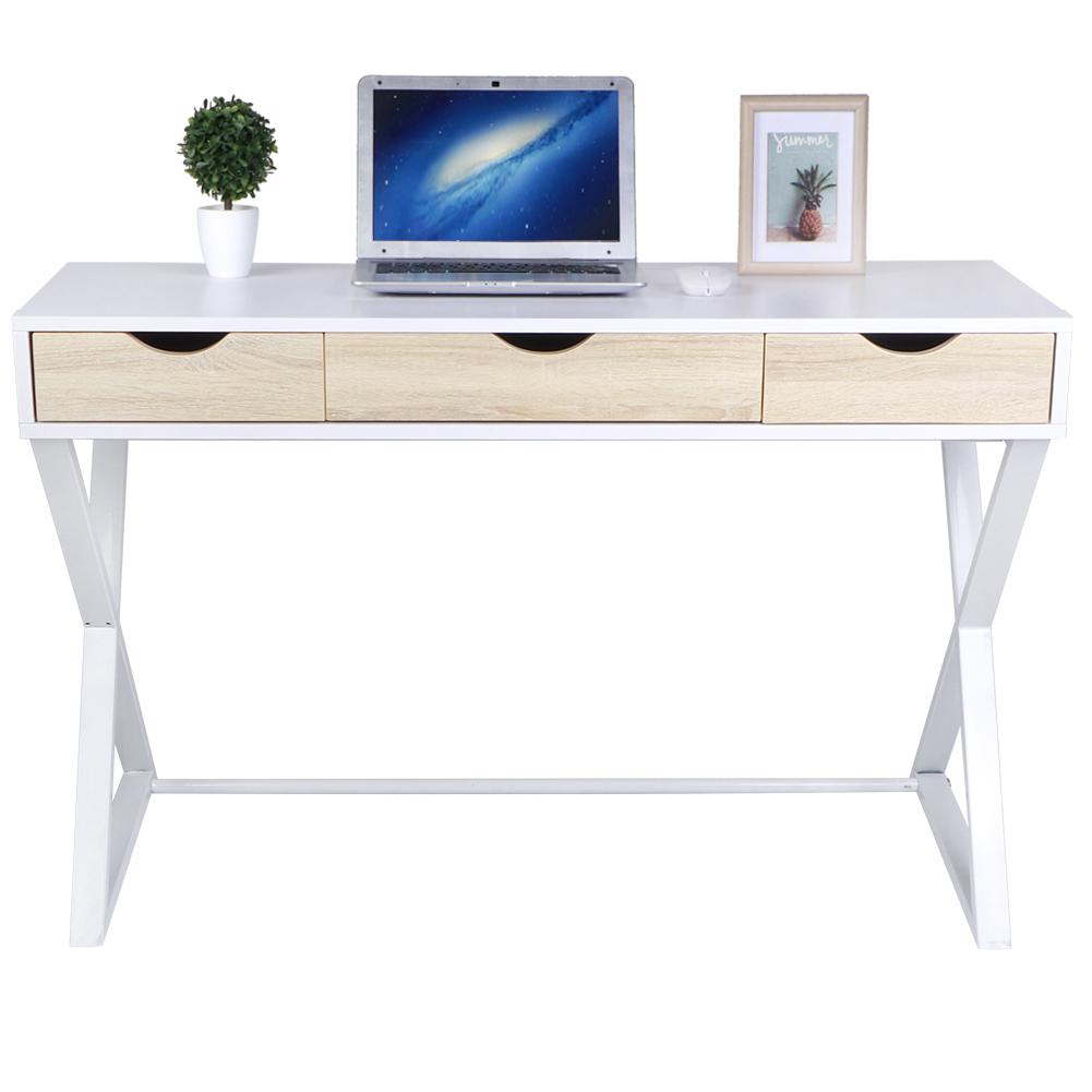 Household Computer Desk Office PC Laptop Table with 3 Drawers for Home Study Use Furniture