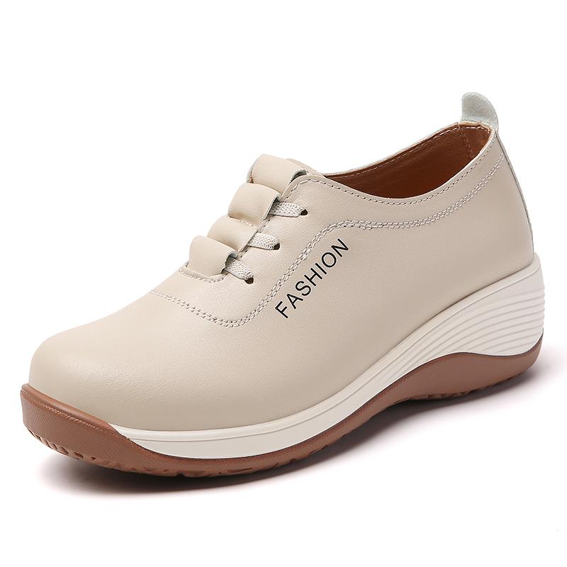 

Women s 100% genuine leather spring and summer new large size 35-43 flat leather shoes casual women s shoes 43