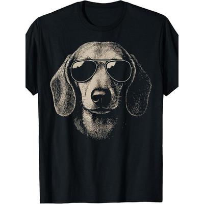 Dachshund Glasses T Shirt