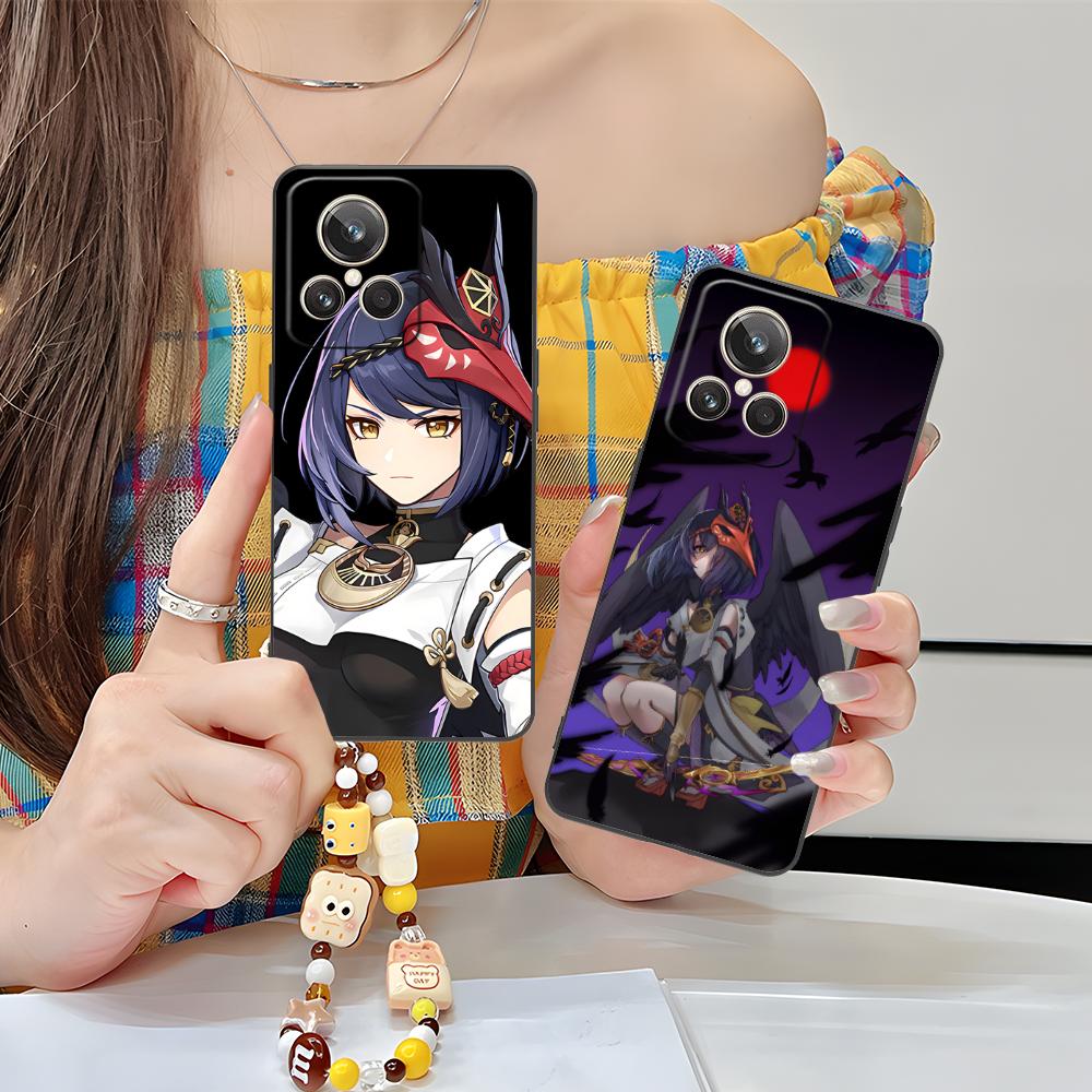 Game GI Kujou Sara Mobile Phone Case for Realme GT 8 Neo Pro C75 73 71 C67 65 C55 53 C35 31 C20 15 Colorful Printing Cover Cover