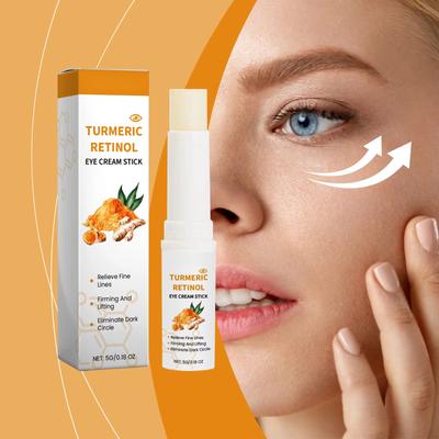 5g Gurkemeie Retinol Fjerne Mørke Ringer Øyekremstift Anti Poser Under Øynene Hevelse Lysner Fuktighetsgivende Øyekrem