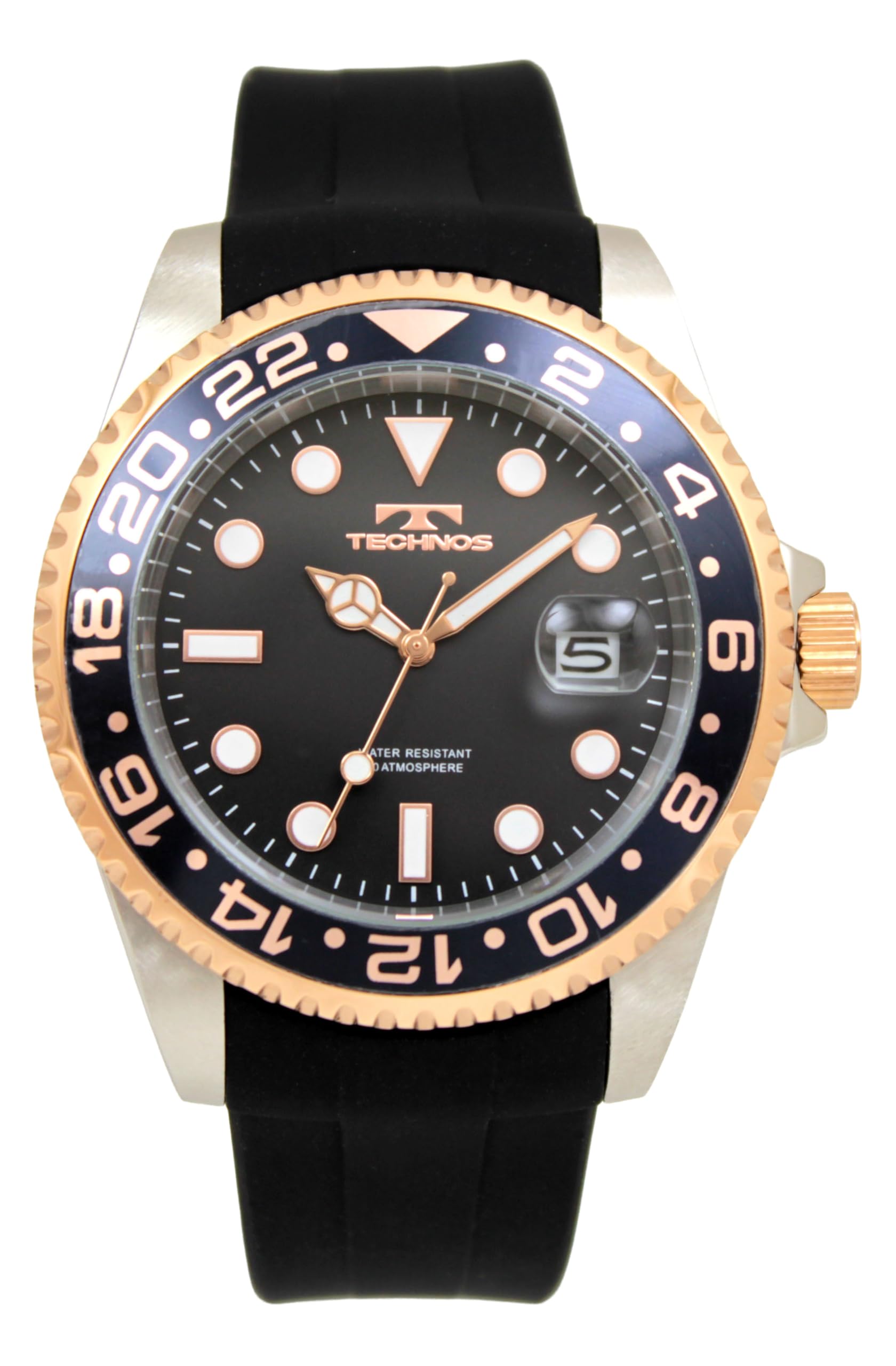 

Technos T6C28PB Date 100th Anniversary Black Men s Watch, Model, чорний