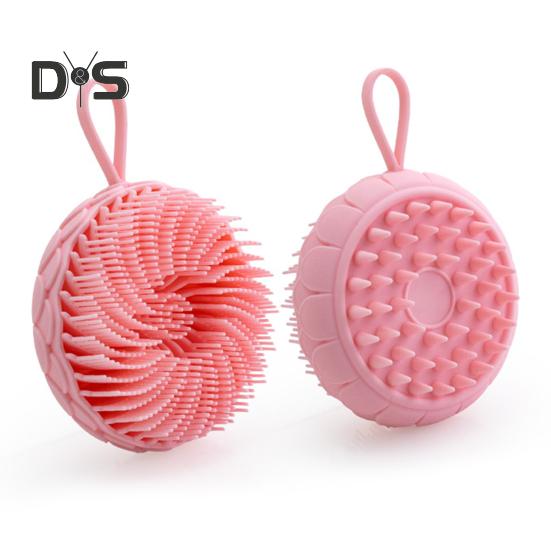 Silikon-Badebürste, doppelseitig, weiche Borsten, tiefenreinigende Duschbürste, multifunktionales Duschwerkzeug