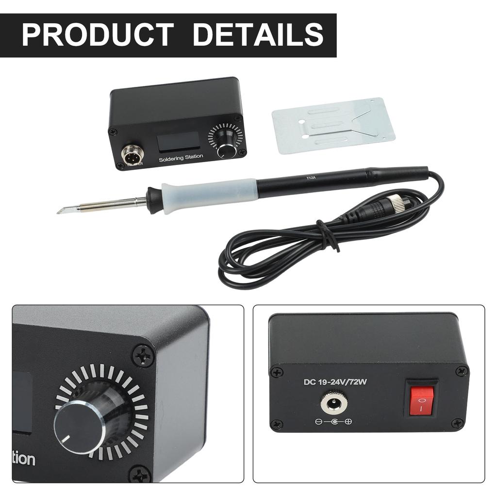 T12 Soldering Station 72W Power Digital Display Adjustable Temperature Range 200 To 430 Celsius No Power Supply