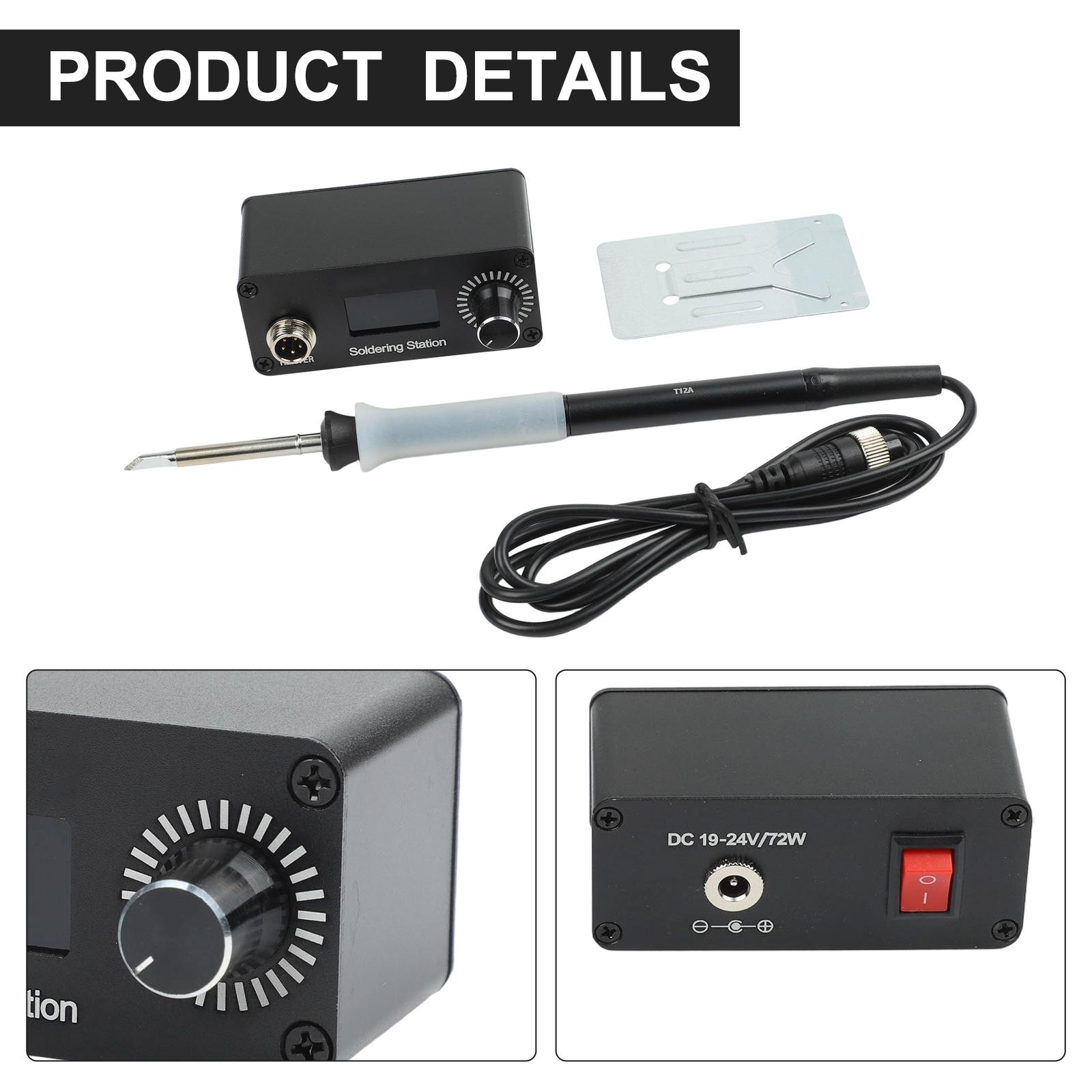 

Adjustable Temperature T12 Digital Display Soldering Station 72W Power Output No Power Supply For Electronic Projects China Mainland