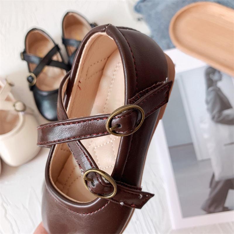 French Vintage Solid Color Flats Shoes Spring And Autumn Girls Soft Sole