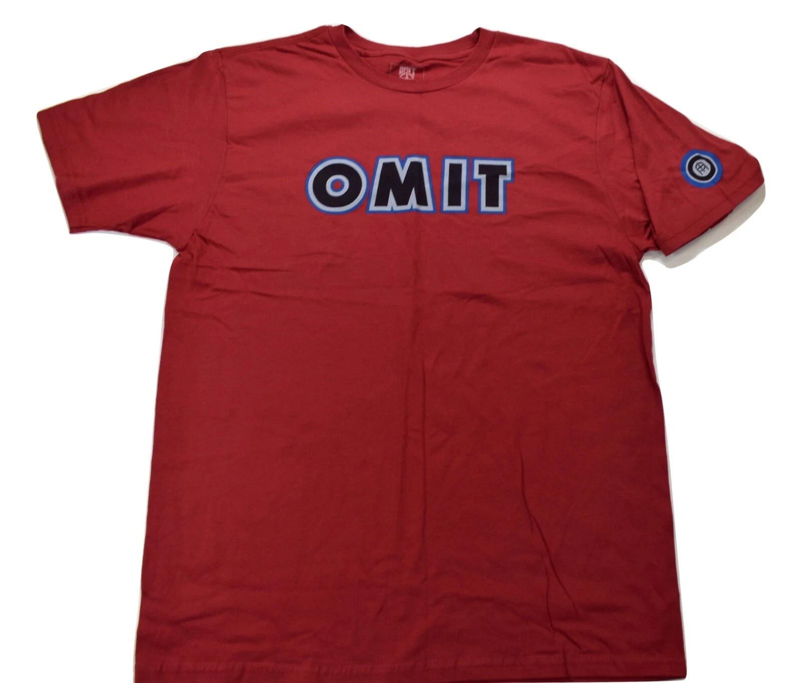 Omit Mens Streetwear Skater Brand Maroon Shirt New Large S